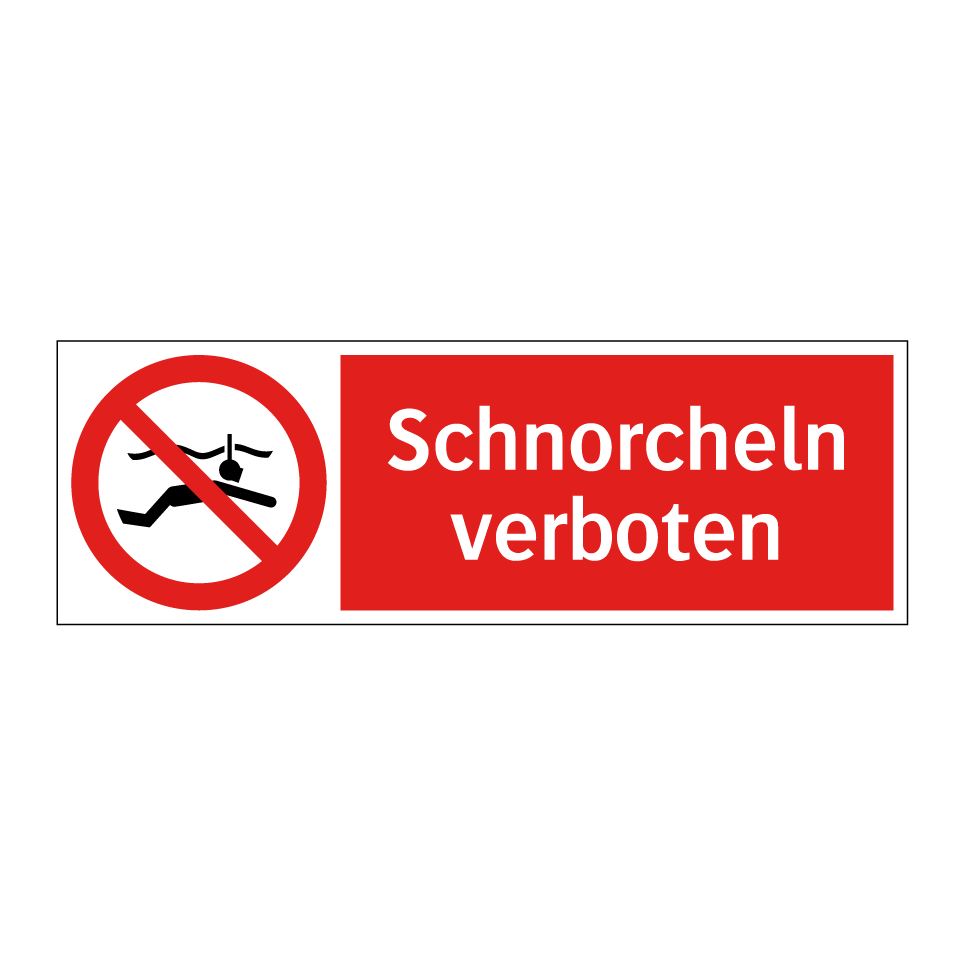 Schnorcheln verboten