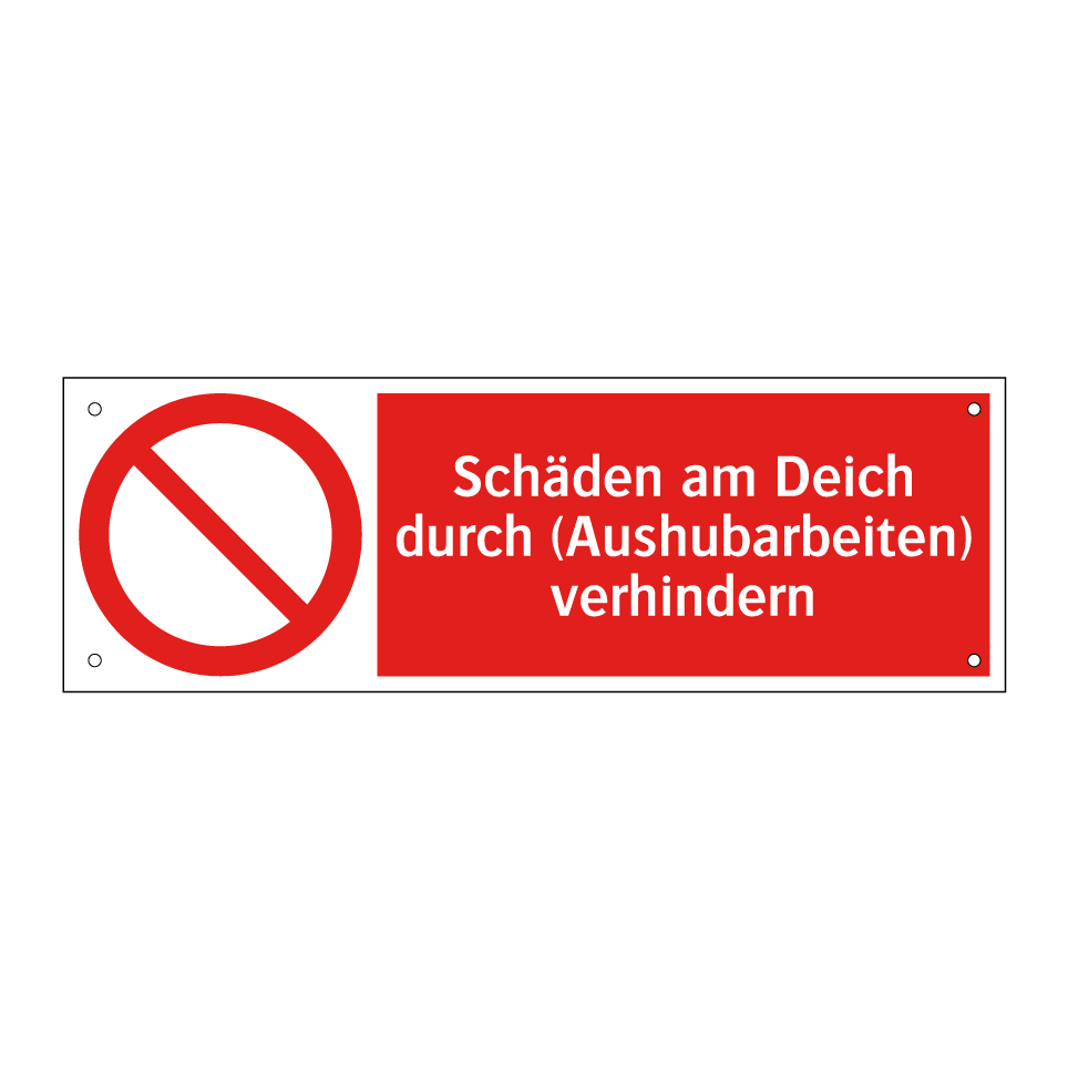 Schäden am Deich durch (Aushubarbeiten) verhindern