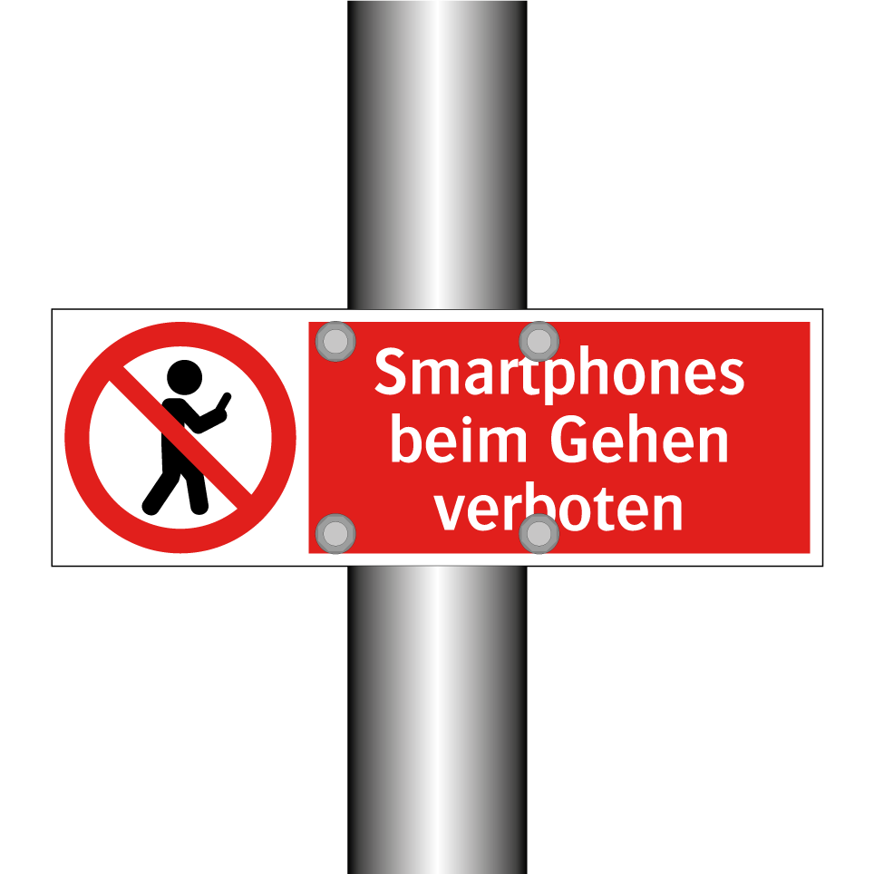 Smartphones beim Gehen verboten