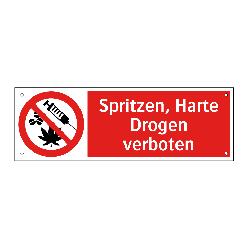 Spritzen, Harte Drogen verboten