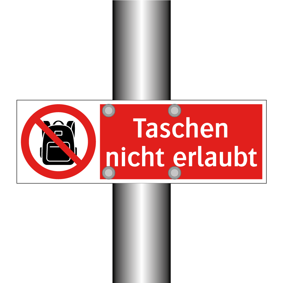 Taschen nicht erlaubt