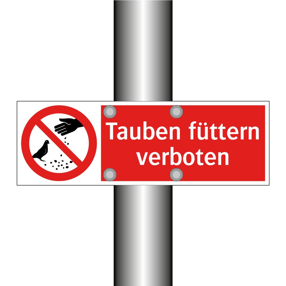 Tauben füttern verboten
