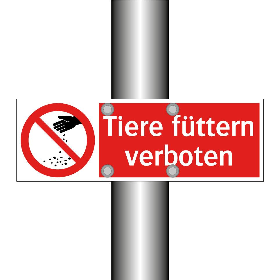 Tiere füttern verboten