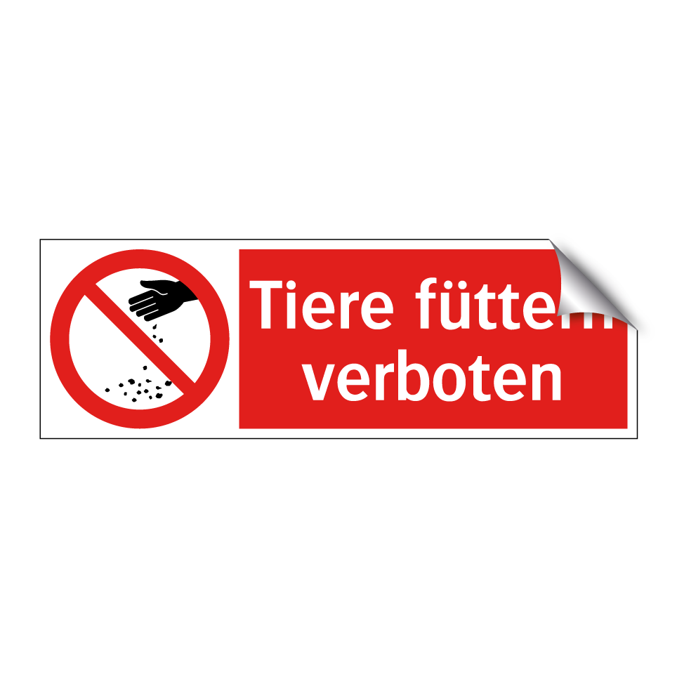 Tiere füttern verboten