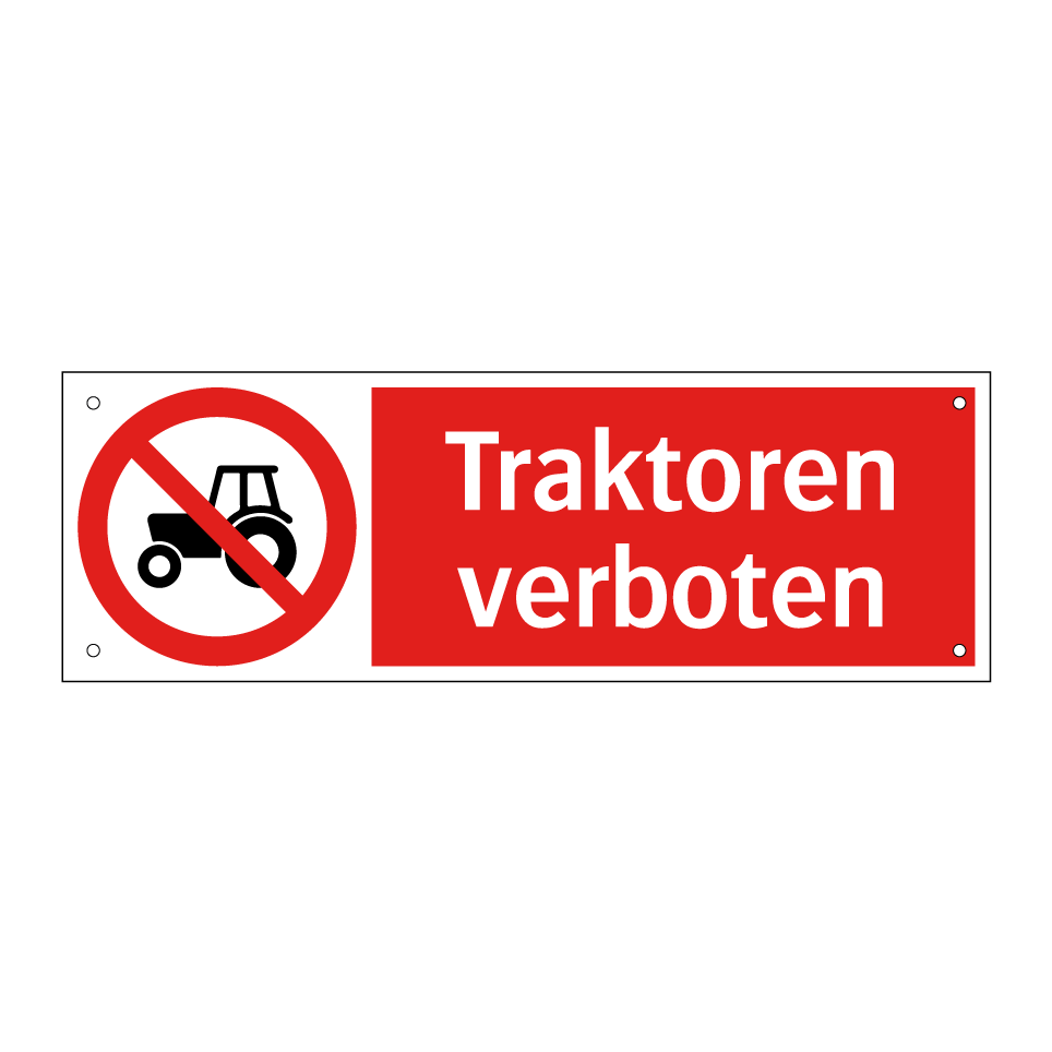 Traktoren verboten