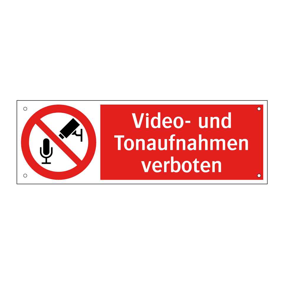 Video- und Tonaufnahmen verboten