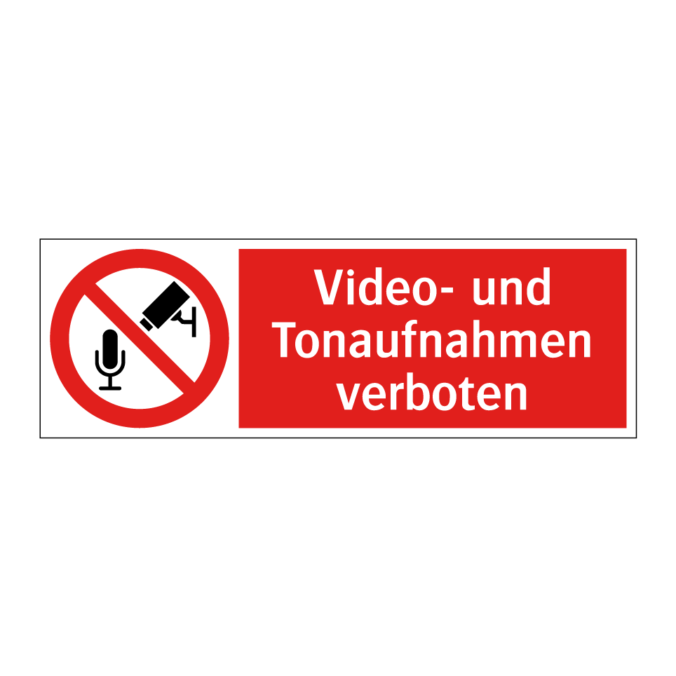 Video- und Tonaufnahmen verboten