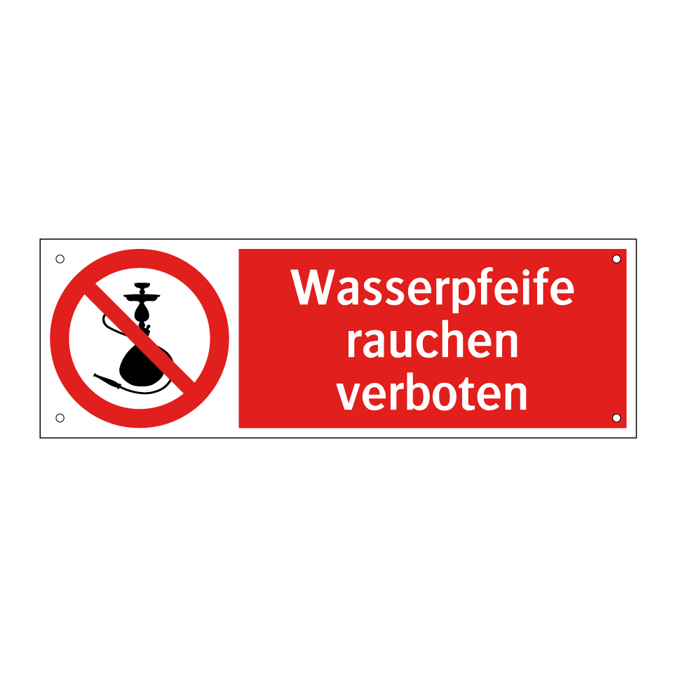 Wasserpfeife rauchen verboten