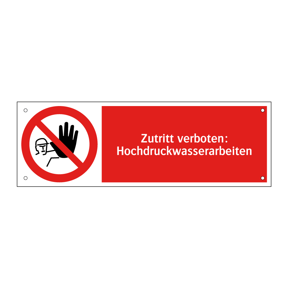 Zutritt verboten: Hochdruckwasserarbeiten