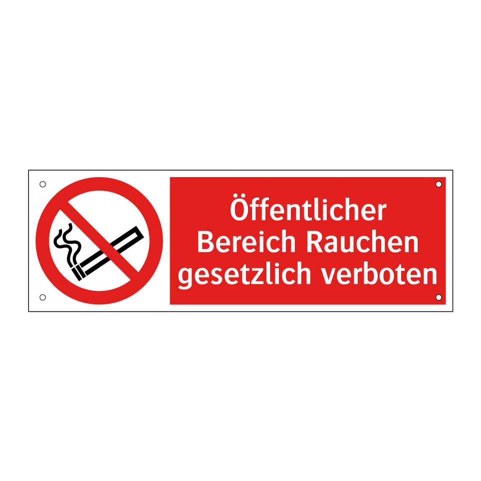 Öffentlicher Bereich Rauchen gesetzlich verboten