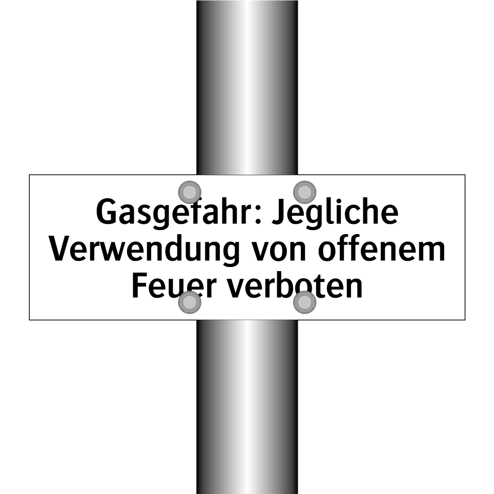 Gasgefahr: Jegliche Verwendung von offenem Feuer verboten