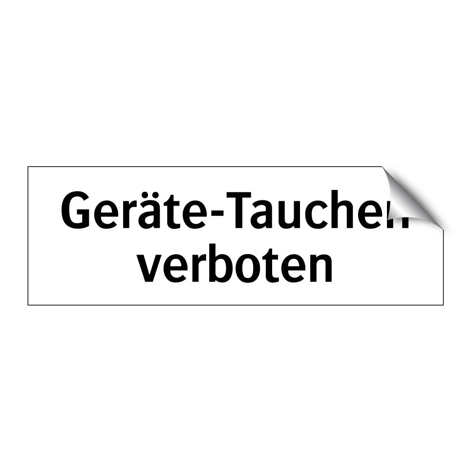 Geräte-Tauchen verboten