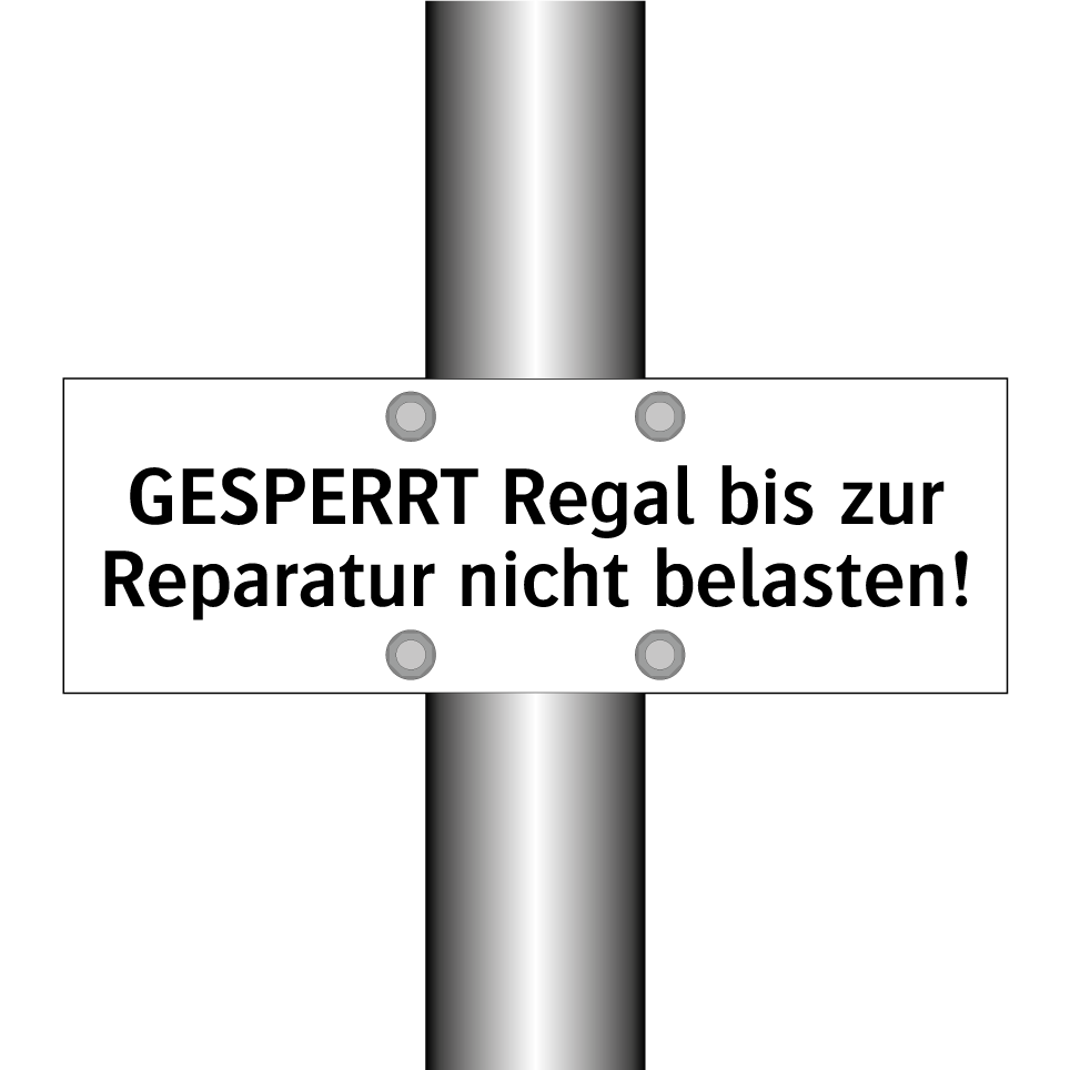 GESPERRT Regal bis zur Reparatur nicht belasten!