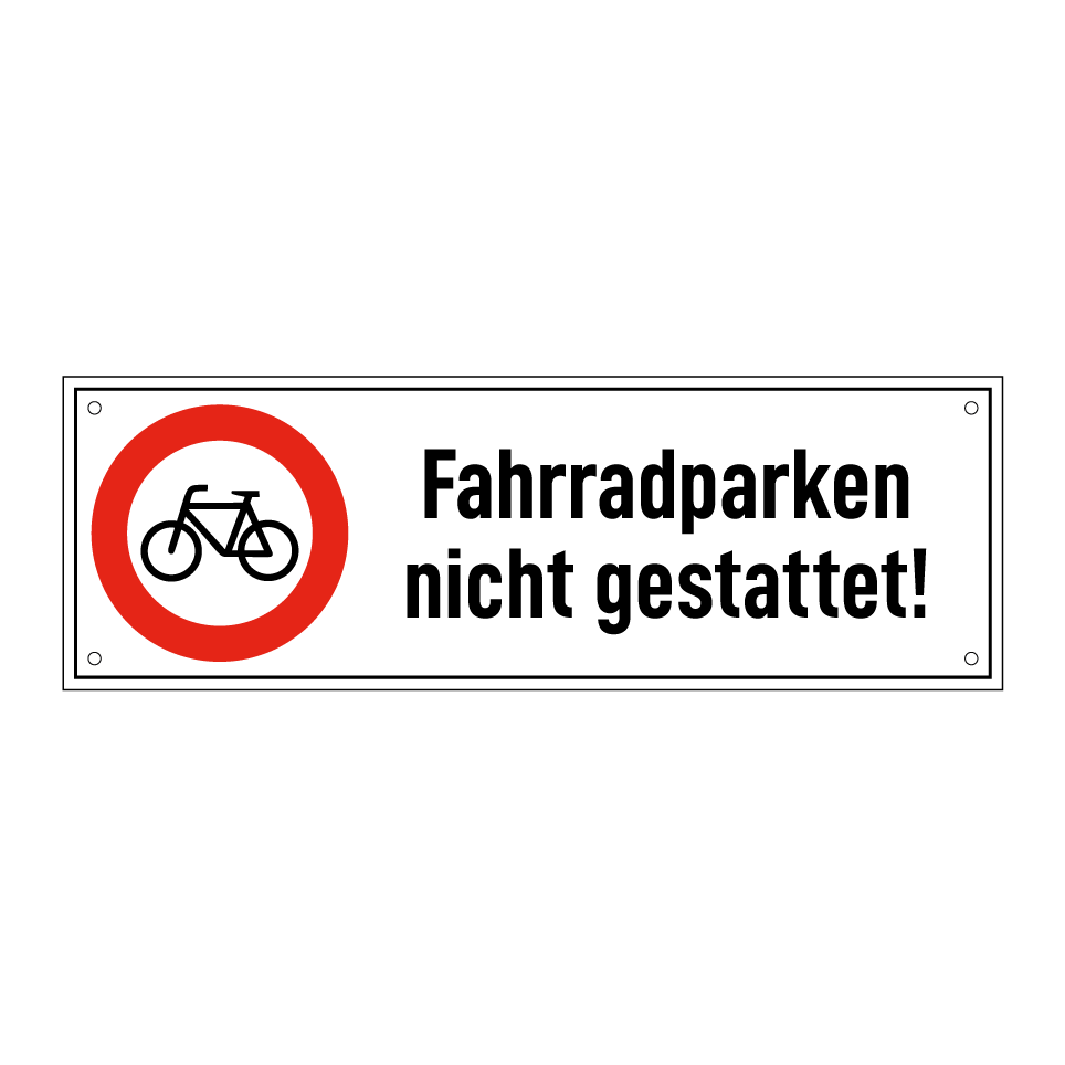 Fahrradparken nicht gestattet!