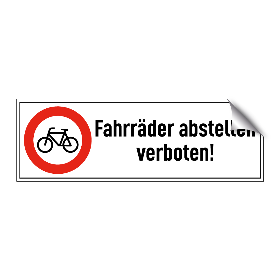 Fahrräder abstellen verboten!