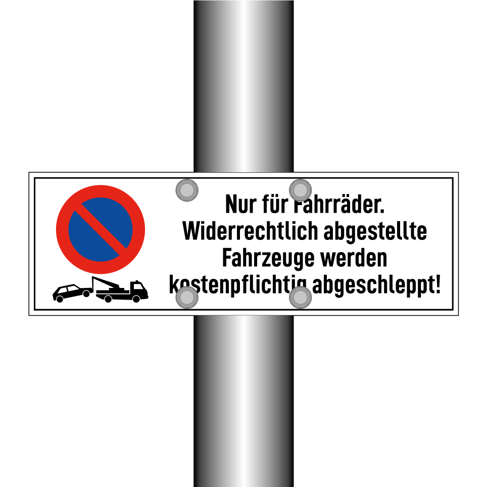 Nur für Fahrräder. Widerrechtlich abgestellte Fahrzeuge werden kostenpflichtig abgeschleppt!