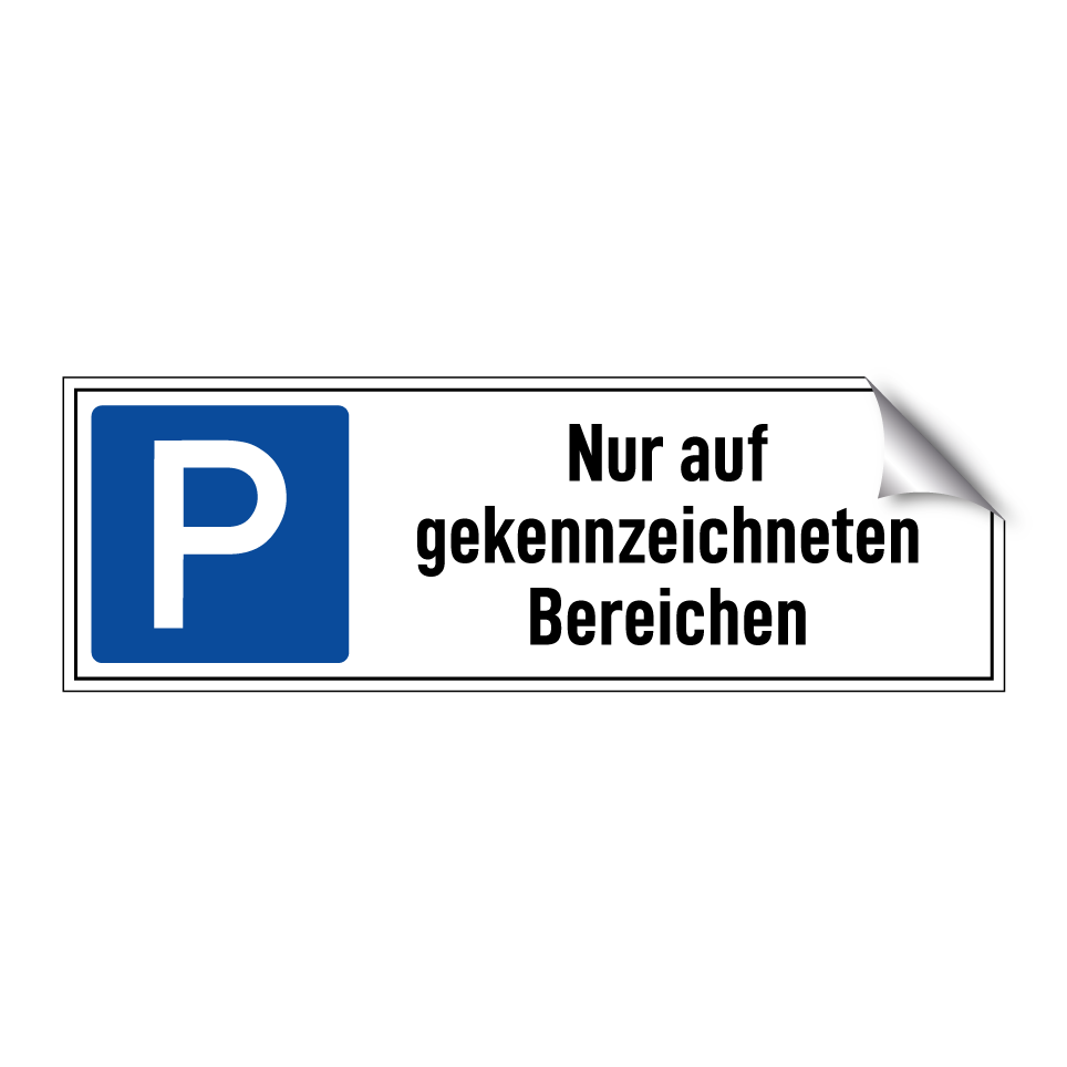 Nur auf gekennzeichneten Bereichen