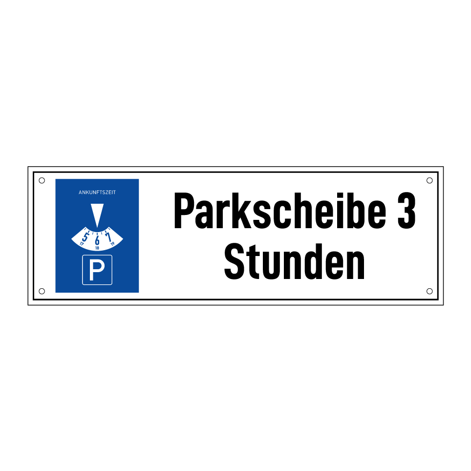 Parkscheibe 3 Stunden