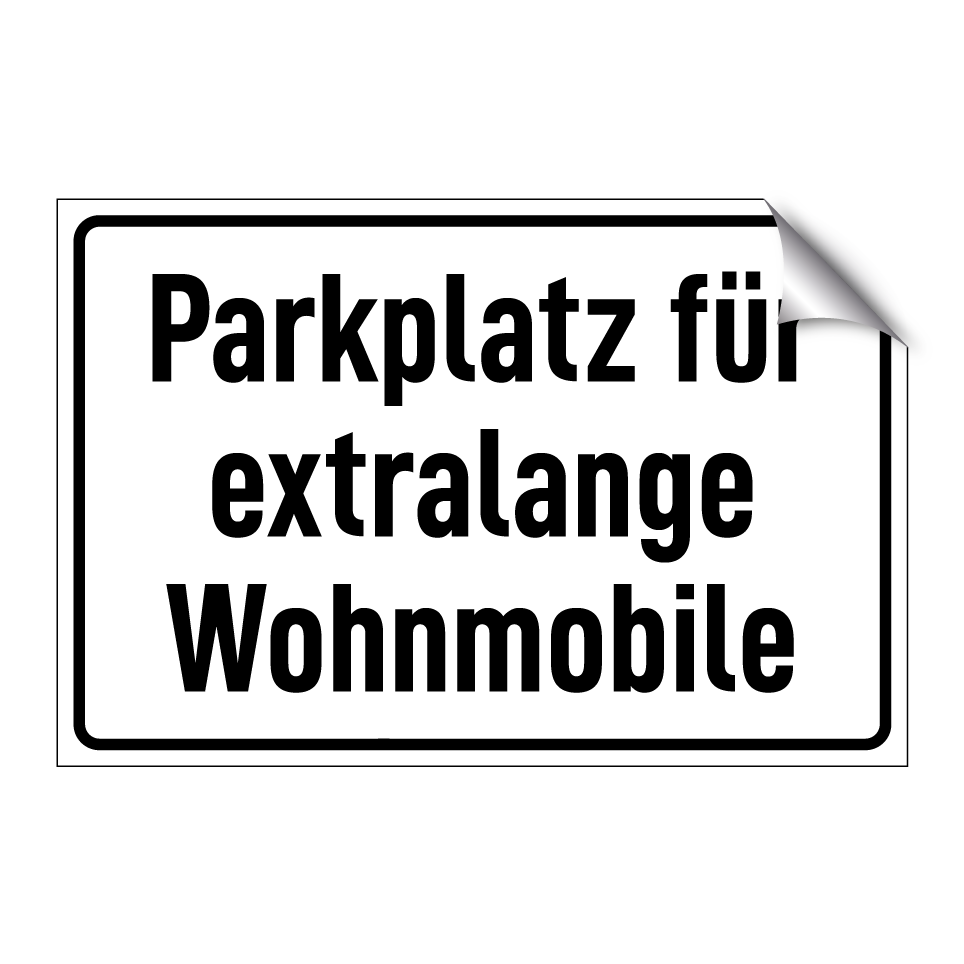 Parkplatz für extralange Wohnmobile