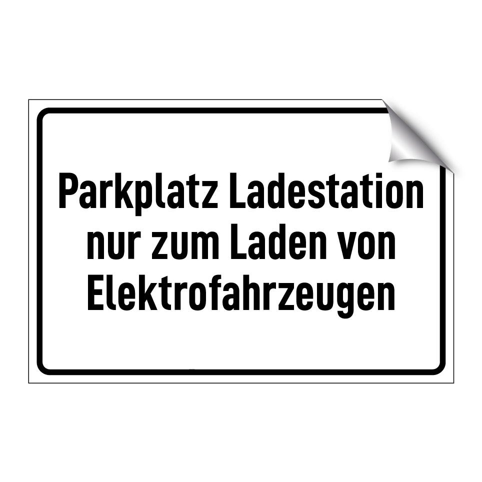 Parkplatz Ladestation nur zum Laden von Elektrofahrzeugen