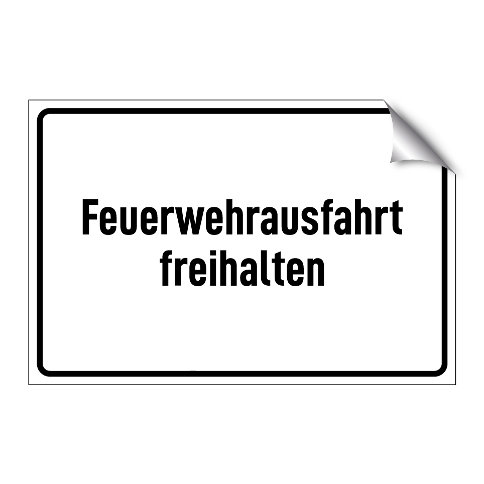 Feuerwehrausfahrt freihalten