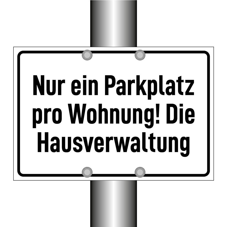 Nur ein Parkplatz pro Wohnung! Die Hausverwaltung