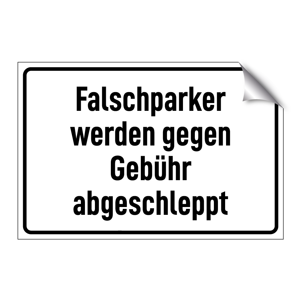 Falschparker werden gegen Gebühr abgeschleppt