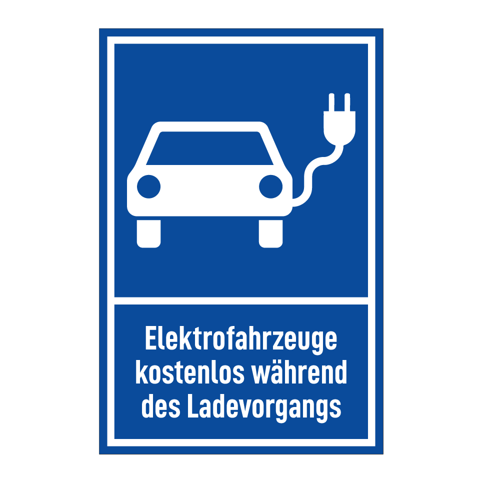 Elektrofahrzeuge kostenlos während des Ladevorgangs