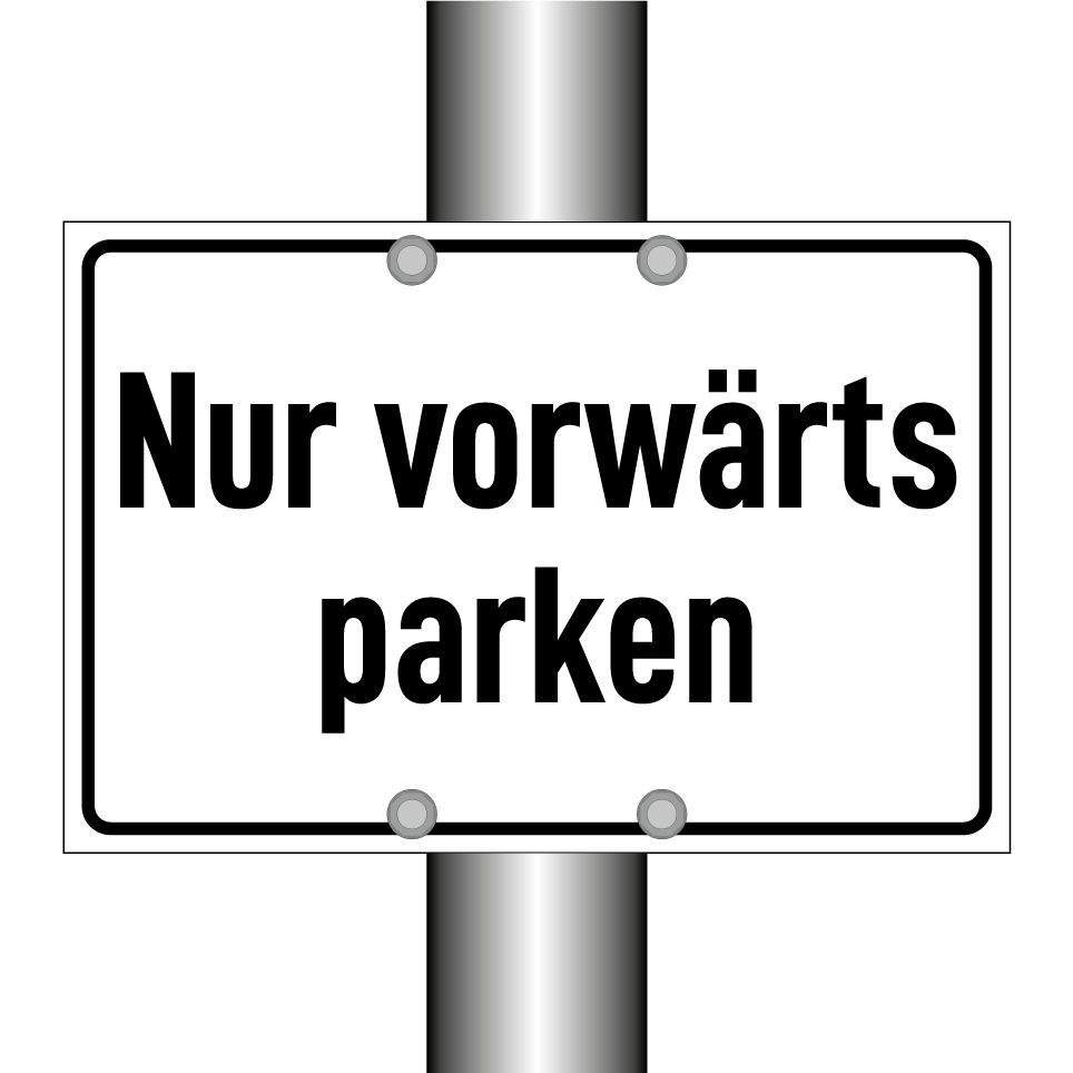 Nur vorwärts parken