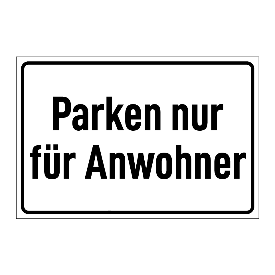 Parken nur für Anwohner