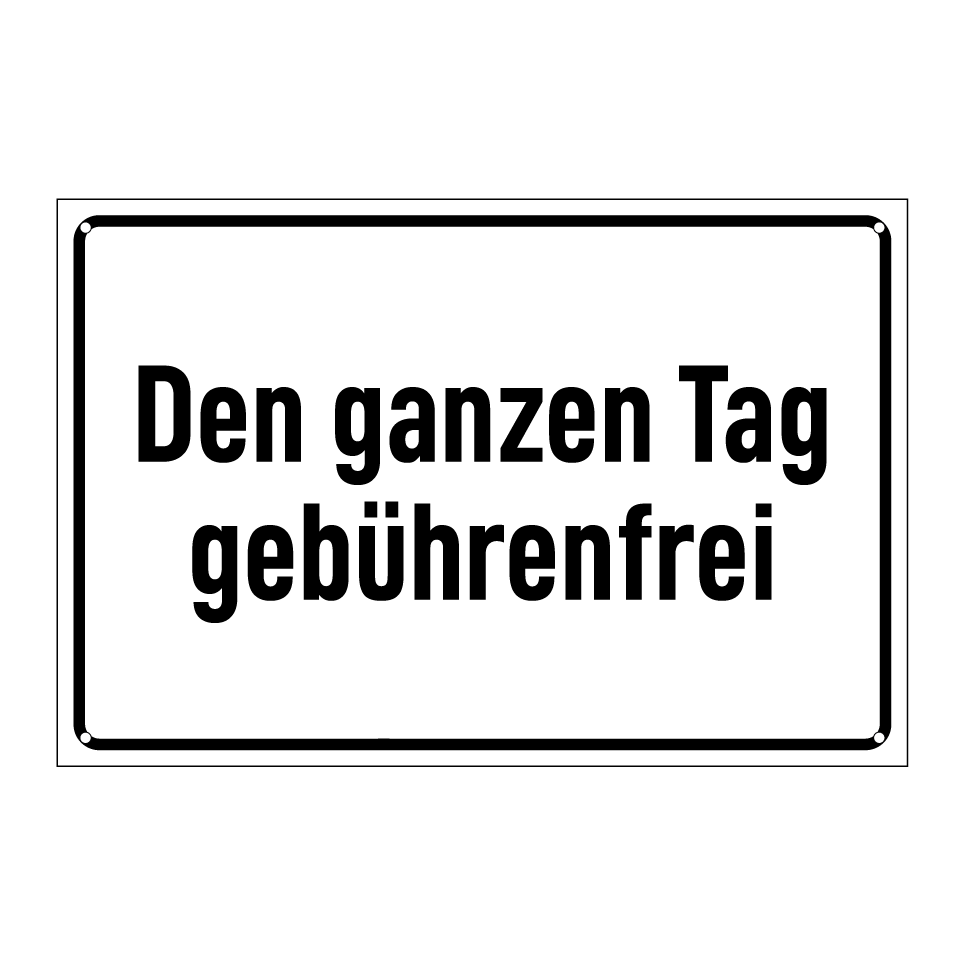 Den ganzen Tag gebührenfrei