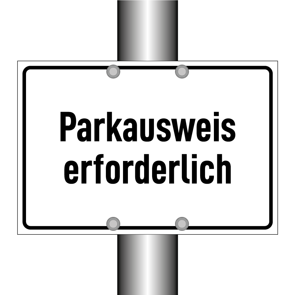 Parkausweis erforderlich