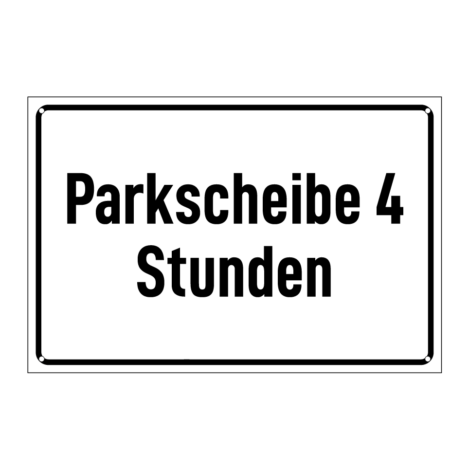 Parkscheibe 4 Stunden