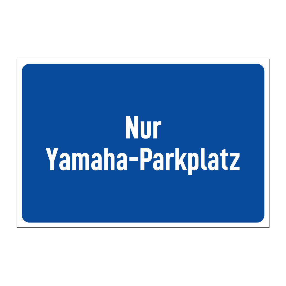 Nur Yamaha-Parkplatz