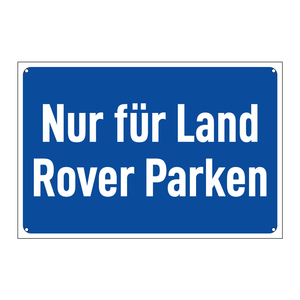 Nur für Land Rover Parken