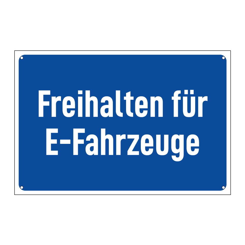 Freihalten für E-Fahrzeuge