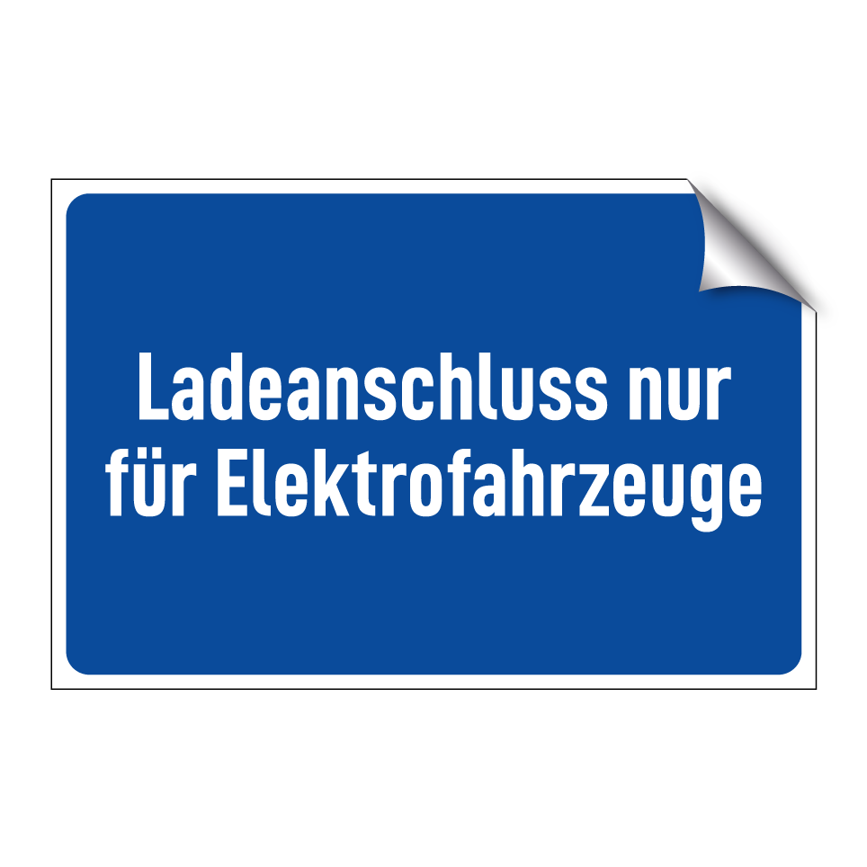 Ladeanschluss nur für Elektrofahrzeuge