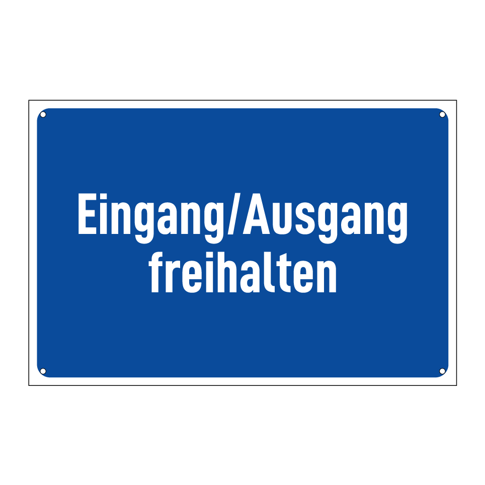 Eingang/Ausgang freihalten