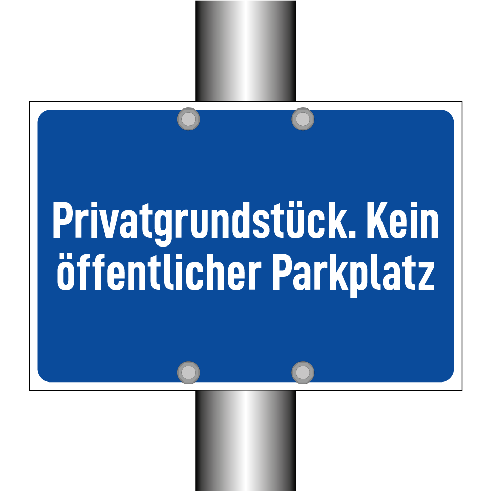 Privatgrundstück. Kein öffentlicher Parkplatz