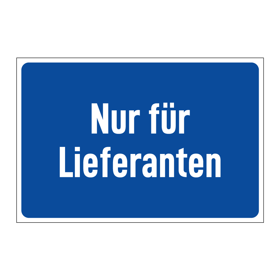 Nur für Lieferanten