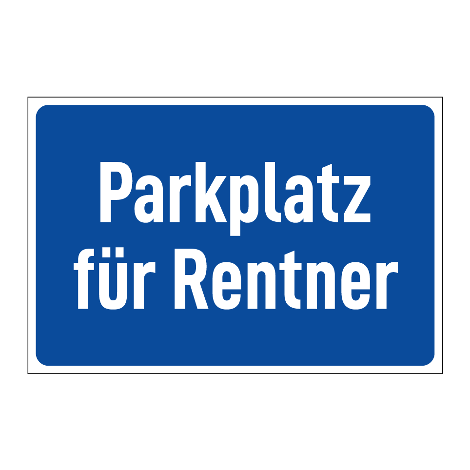 Parkplatz für Rentner