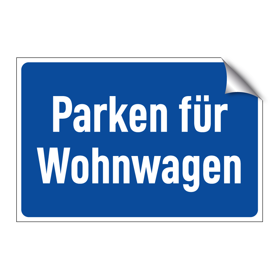 Parken für Wohnwagen