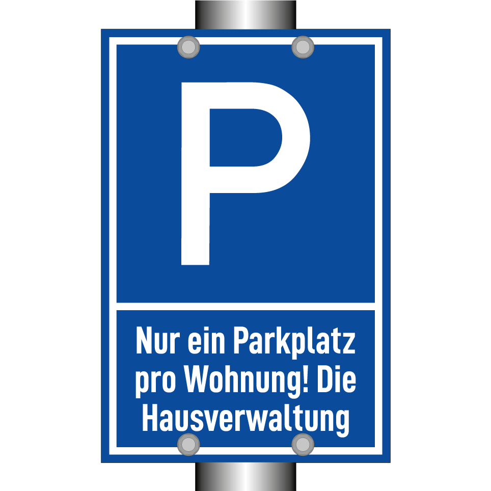 Nur ein Parkplatz pro Wohnung! Die Hausverwaltung