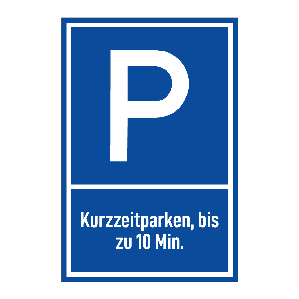Kurzzeitparken, bis zu 10 Min.