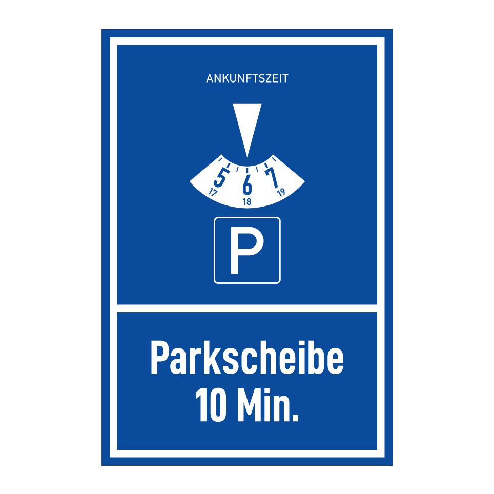 Parkscheibe 10 Min.