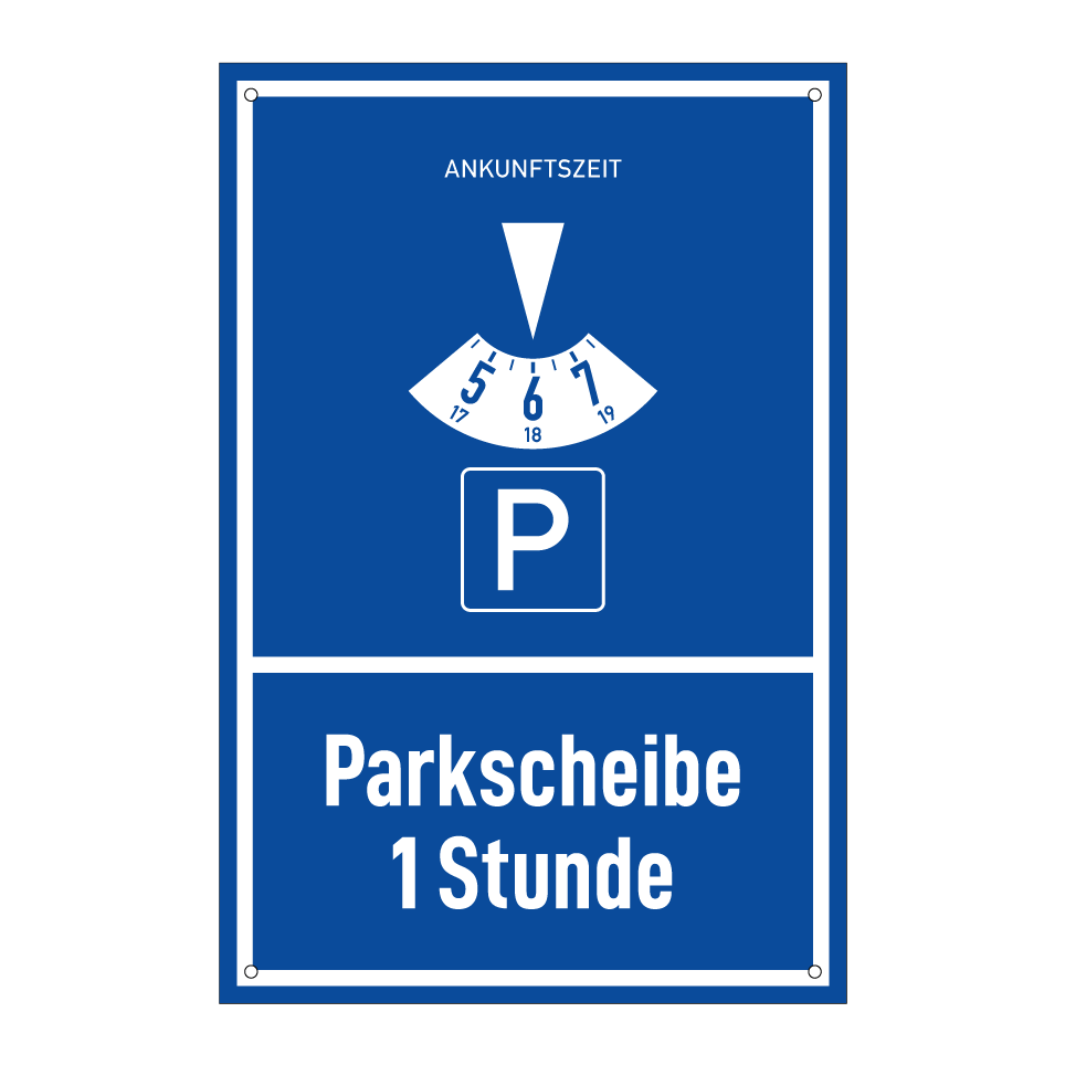 Parkscheibe 1 Stunde