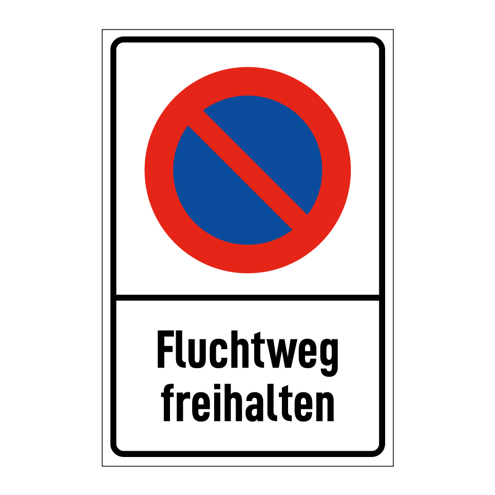 Fluchtweg freihalten