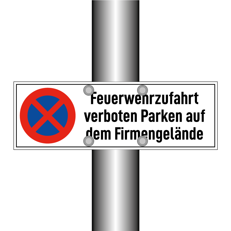 Feuerwehrzufahrt verboten Parken auf dem Firmengelände