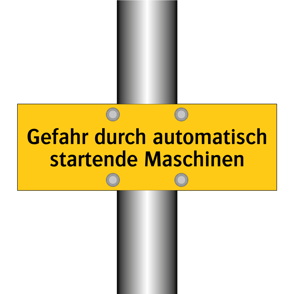 Gefahr durch automatisch startende Maschinen