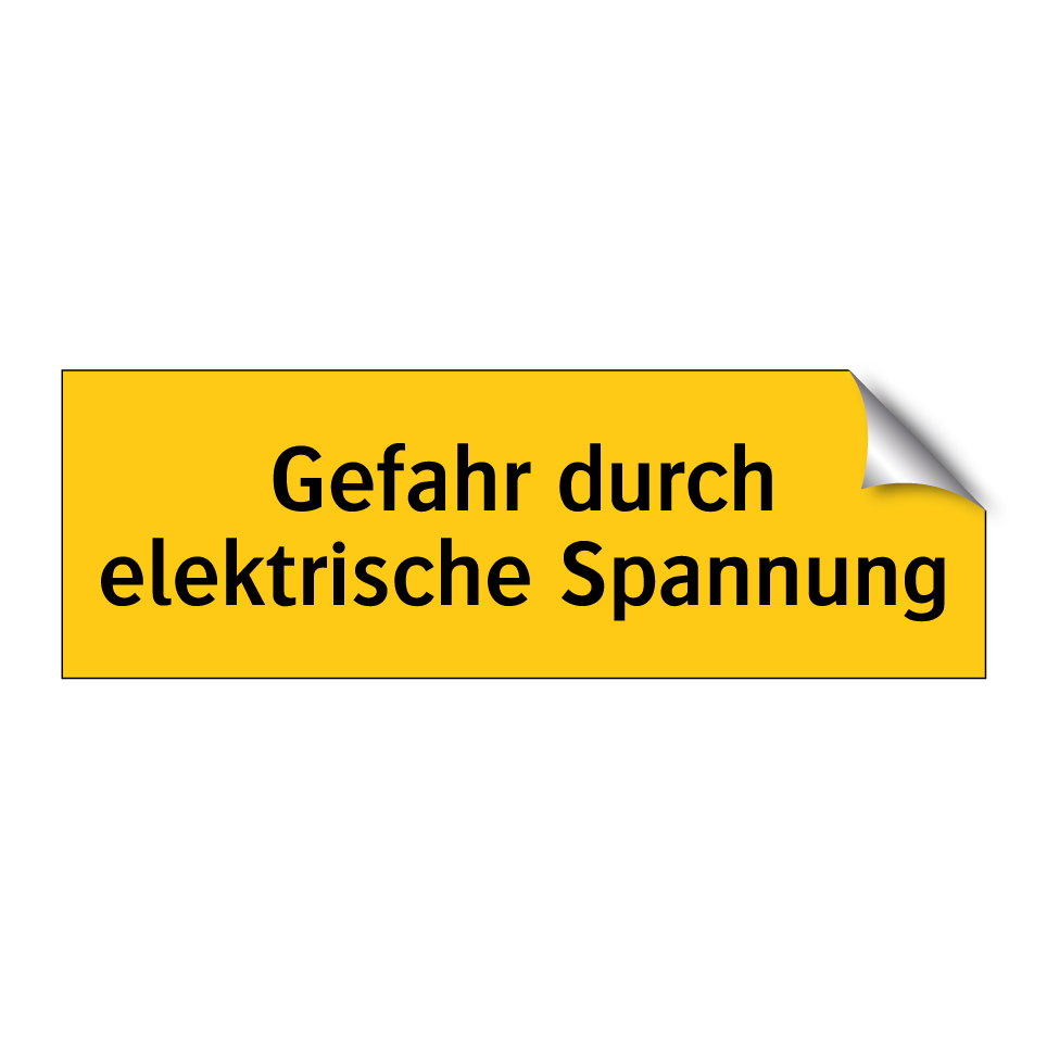 Gefahr durch elektrische Spannung